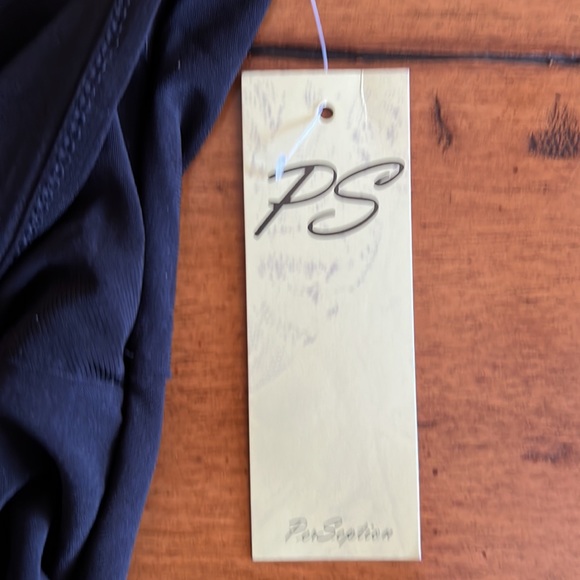 NWT PerSeption Concept Chiffon Black & Floral Top with Puff Sleeves SzL - Picture 14 of 14